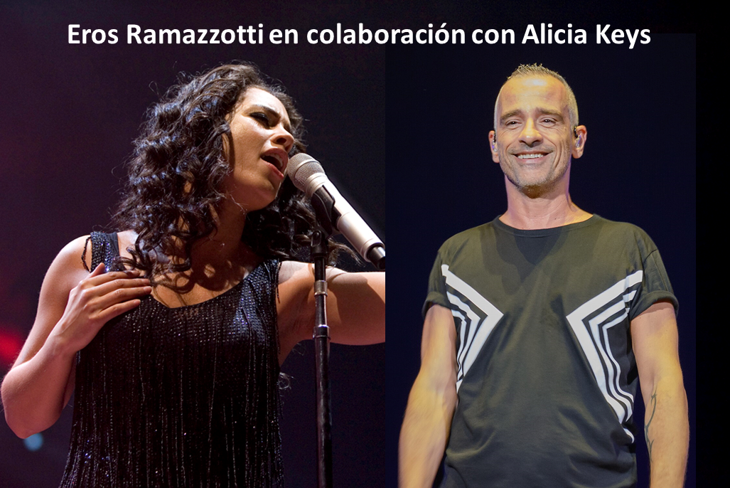 Alicia Keys y Eros Ramazzotti