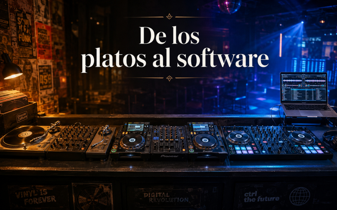 Evolución de la cabina DJ: del vinilo al software